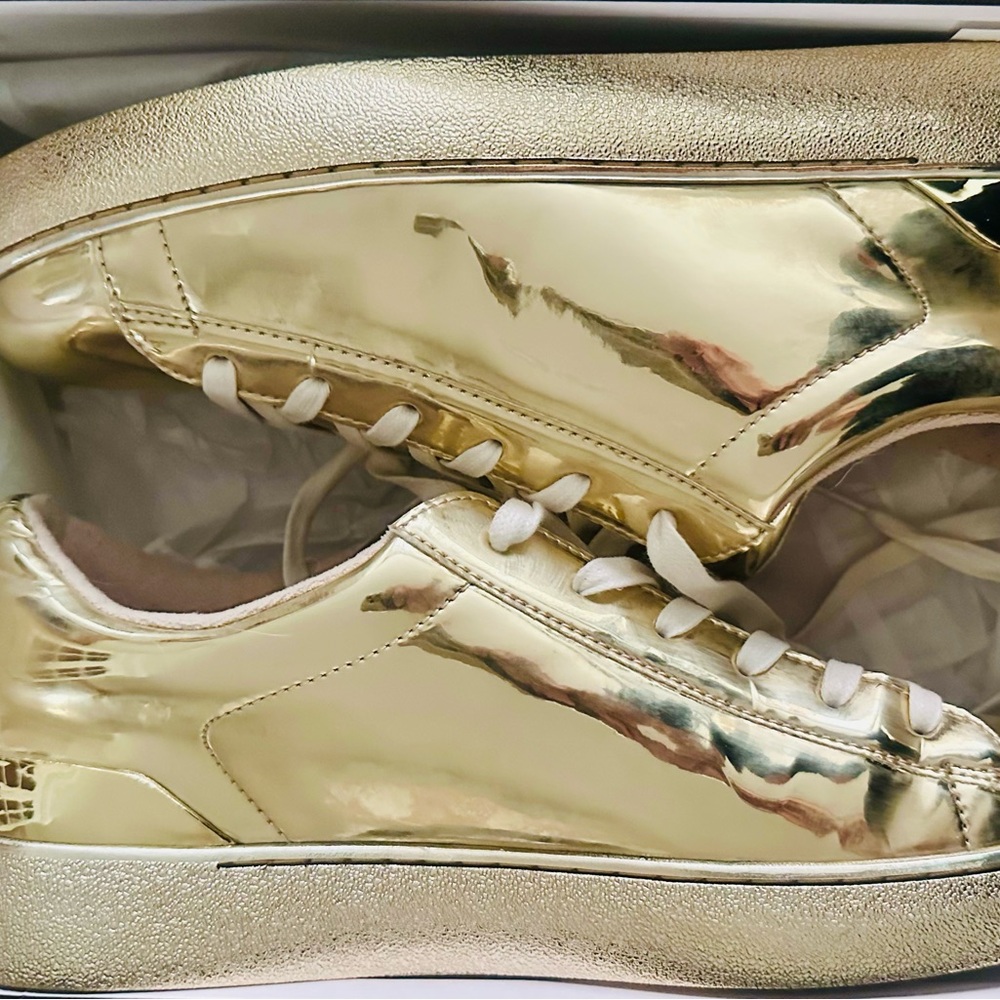 Gold Women's Sneakers - Size 9